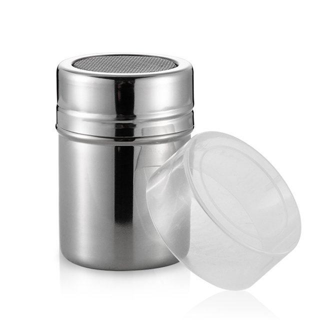Toystoory Coctelera de Chocolate pulido, tamiz de café de mano para el hogar, portátil, malla de 1MM, azúcar, sal, especias, tarro, lata de condimento, Teteras Mittel Toystoory HA010091-02