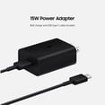 thumbnail image 2 of Cargador de pared SAMSUNG, cable USB-C tipo C de 15 W incluido, negro, 2 of 5