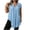 Light Blue, variant on Tops for Women Trendy Classic Casual Sleeveless V-Neck Circle Tops - Fringe Hem for Spring Light Blue L