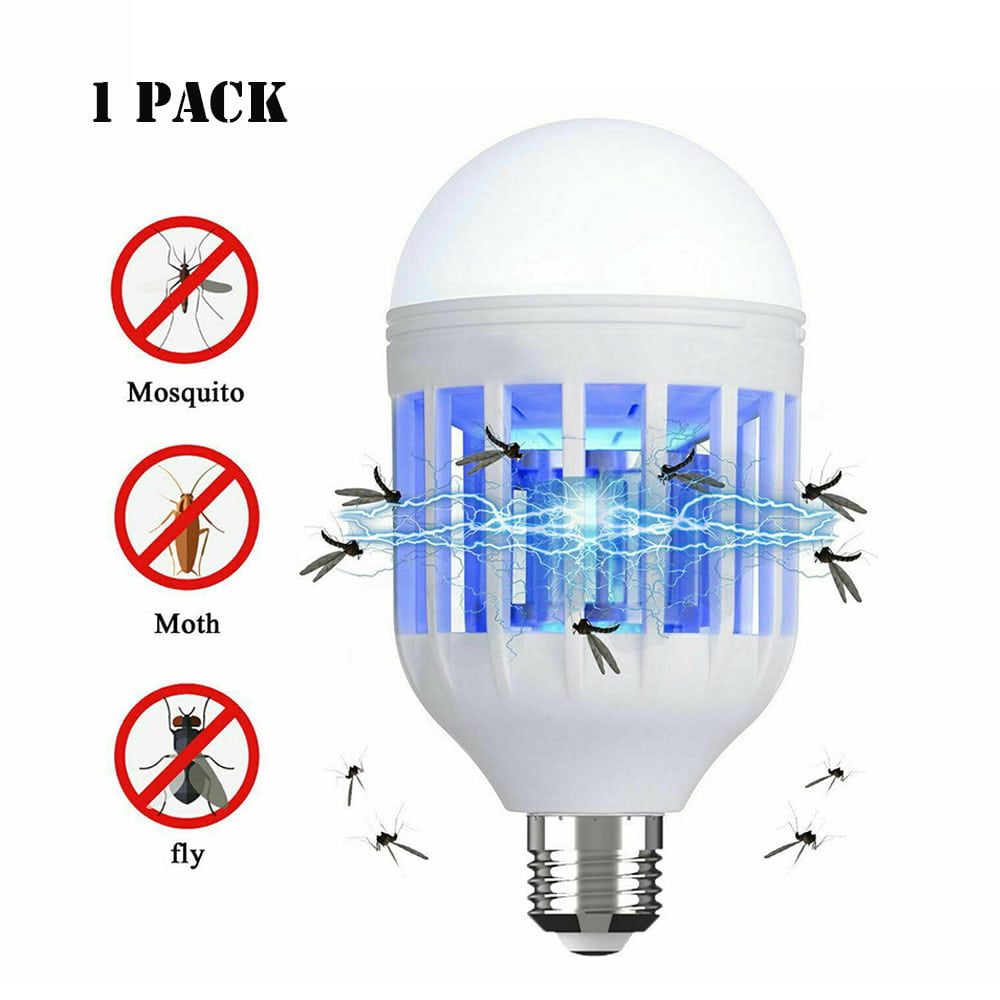 Mosquitoes Insect killer Fly Bug Zapper Outdoor Indoor 15W LED Light Bulb Lamp 