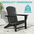 thumbnail image 6 of PIPOPA Outdoor Adirondack Chair set of 2, HDPE All Weather Patio Chair for Deck Backyard Garden, Black, 6 of 7