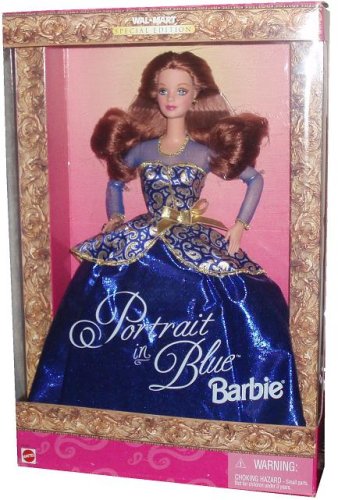 portrait in blue barbie
