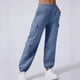 thumbnail image 5 of Pantalones cargo informales de color liso para mujer: cintura elástica, diseño con múltiples bolsillos, estilo jogger cónico para ropa de ocio y deportiva, 5 of 7