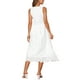 thumbnail image 3 of Vestido de verano sin mangas para mujer Inspire Chic, vestido midi en línea A, vestido casual de algodón con cuello redondo, vestido de vacaciones S blanco, 3 of 6