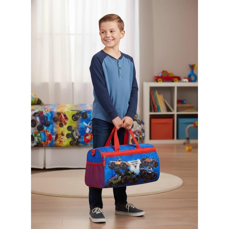 Monster Jam Kids Duffle Bag, Truck-Themed Travel Bag photo 3
