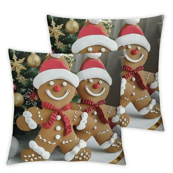 Christmas Gingerbread Man Plush Dolls, Large Size Boy&Girl Gingerbread Man Soft Plush Pillow for Christmas Party Decoration Xmas Gift Christmas Tree Decor