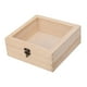 thumbnail image 2 of Caja de madera para exhibición de joyas con tapa abatible, caja de regalo de madera sin terminar 20cmx20cmx8cm, 2 of 9