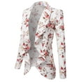 thumbnail image 2 of Doublju Women's Long Sleeve Draped Wide Shawl Lapel Blazer with Plus Size, 2 of 4