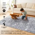 thumbnail image 6 of My Magic Carpet 6' Round Machine Washable Non-Slip Stain-Resistant Area Rug - Kalini Floral Grey, 6 of 6
