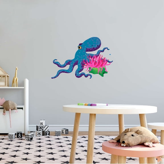 Octopus Seahorses Seahorse Bubble Letters Personalized Name Beach Starfish Octopus Fish Ocean Shark Sea Great White Whale Bass Boat Dolphins Whale Wall Decal Sticker - Size: 20 In X 14 In