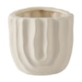 thumbnail image 2 of MMJ Plant Stand Indoor Antique Wavy Ceramic Flower Pot Vintage Striped Planter with Drainage Hole for Home Living Room 4.33x4.33x3.54in, 2 of 6