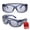 Gray, variant on SAFE HANDLER Diamont Vented Clear Safety Glasses Over Eyeglasses, 1 Pair, ANSI Z87.1, Impact Resistant Polycarbonate Lens, 99% UV Protection Goggles