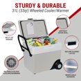 thumbnail image 3 of Koolatron 12V Wheeled Electric Cooler/Warmer 31L (33 qt), Gray, 3 of 6