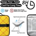 thumbnail image 4 of Baseballs Yellow Pattern Insulated Lunch Bag with Shoulder Strap and Bottle Holder,Bento School Lunch Bag Box,11x9.5x3.5 Inches, 4 of 5