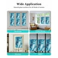 thumbnail image 6 of Window Privacy Film Blue Teal Marble Stained Glass Window Film Decorative Sun Block Window Cover Aesthetics Modernism Abstract Window Clings Static Adhesive Sticker for Bathroom 23.6"x59", 6 of 7