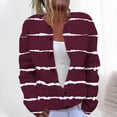 thumbnail image 1 of Cárdigan informal de punto estampado para mujer, con chaqueta abotonada y abrigo superior para mujer, 1 of 5