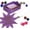 Purple, variant on Kats'N Us Kitten Starter Kit with Bed (17.5" x 11" x 7") - Blue - Wand Teaser Set