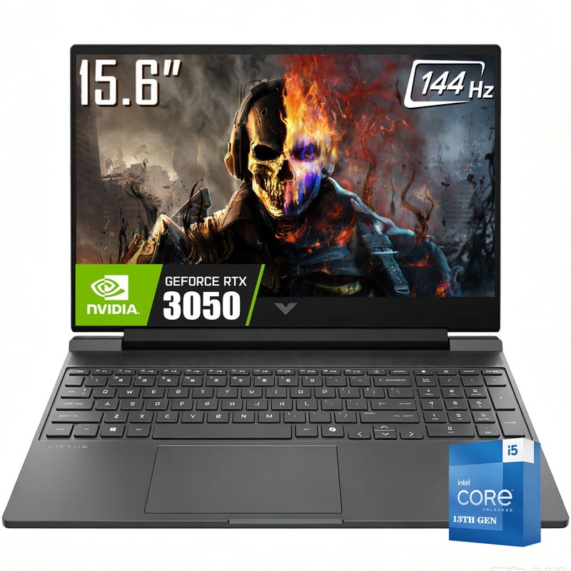 HP Victus 15 Gaming Laptop, 15.6" 1920 x 1080 FHD 144Hz IPS LCD Display, Intel Core i5 13420H, NVIDIA GeForce RTX 3050, WIFI 6, Backlit KB, Win11 Home (8GB DDR4 RAM - 512GB SSD)