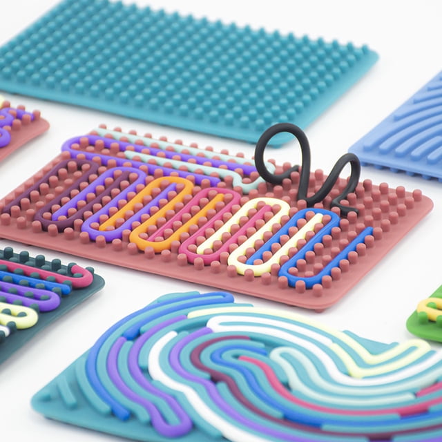 Tablero de actividades sensoriales de silicona, juguetes antiestrés para aliviar el estrés, juguete educativo, tablero de descompresión, juguete Montessori para niños