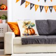 thumbnail image 5 of Lilgiuy Halloween Cute Pumpkin Pillow Covers 17.71x17.71 Inch Pumpkin Print Throw Pillows Outdoor Autumn Halloween Decorative Pillow Case Cushion Covers Rustic Decor for Couch Sofa Bed, 5 of 5
