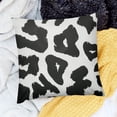 thumbnail image 2 of BANET  Pillow Covers , Soft Short Plush Pillowcase with Zipper, Black and White Animal Cow Print Cushion Case for Couch Sofa Bed Chair Car 12x12in, 2 of 5