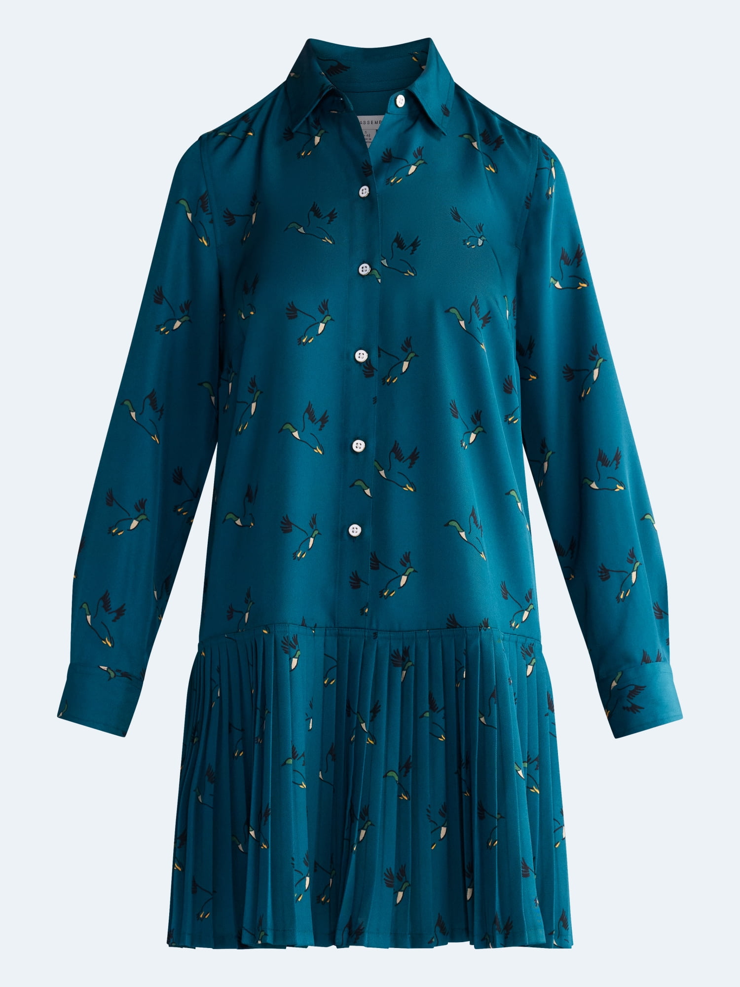 Free Assembly Women's and Women's Plus Striped Drop Waist Shirtdress with Long Sleeves, Sizes XS-4X