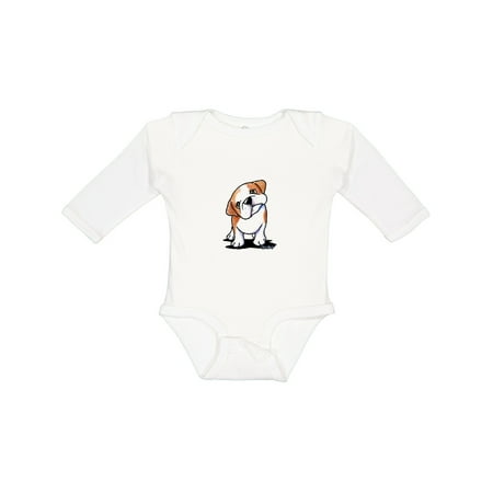 

Inktastic KiniArt Bulldog Puppy Gift Baby Boy or Baby Girl Long Sleeve Bodysuit