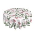 thumbnail image 2 of YFYANG 60 inch Round Table Cloth, Reusable Polyester Vintage Tulip Pattern Table Cover for Indoor Outdoor Kitchen Restaurant Table Decoration Tablecloths, 2 of 8