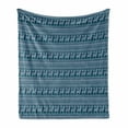 thumbnail image 1 of Ethnic Soft Flannel Fleece Throw Blanket, Alpaca Llama South American Ornaments Animal Art Pattern, Cozy Plush for Indoor and Outdoor Use, 50" x 70", Dark Teal Pastel Purple, by Ambesonne, 1 of 5