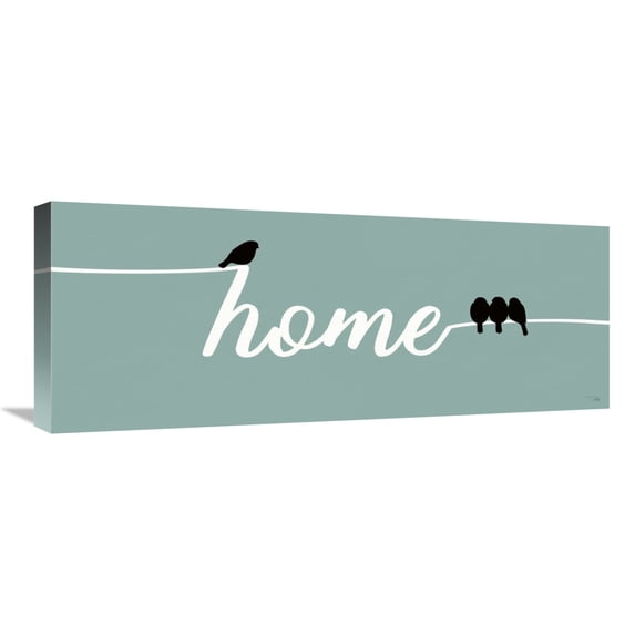 Global Gallery's 'Birds on Words II' By Pela Stretched Canvas Wall Art