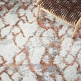 thumbnail image 6 of SAFAVIEH Horizon Milica Abstract Shag Area Rug, Ivory/Rust, 5'3" x 7'7", 6 of 8