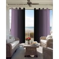 thumbnail image 4 of Blackout Curtains for Bedroom, Purple Black Ombre Room Darkening Window Drapes for Living Room, Modern Gradient Abstract Art Thermal Insulated Grommet Curtains, 42x63 inch, 2 Panels, 4 of 9