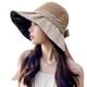 thumbnail image 1 of Sombrero de pescador con lazo de ala ancha, transpirable, con protección solar UV para mujer, sombrero para el sol, sombreros de playa para fiestas al aire libre, 1 of 5