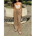 thumbnail image 3 of Pinspark Women Wide Leg Sweatpants Elastic High Waisted Drawstring Casual Pants Straight Leg Long Pant with Pockets, 3 of 6