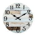 thumbnail image 3 of Style Wall Clock For Living Room Bedroom 24 Hour Display Modern Density Board Hanging Clock With Design, 3 of 5