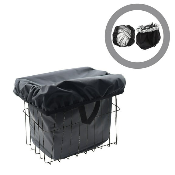 LEORX Rain Cover Bicycle Basket Scratch-resistant Black Bike Accessory 1Pcs