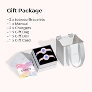 Totwoo Candy Collection Vibration and Light Up Titanium Steel with Pair of Couples Bracelets, Pink