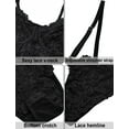 thumbnail image 5 of Women Mesh Cami Bodysuit Spaghetti Strap Lace Slimming Bustier See Through Backless Club Camisole Corset Sheer Mesh Tank Top Slim Fit Going Out Body Suit Tops, 5 of 7