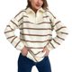 thumbnail image 3 of Sweet Comfortable Long-Sleeved Striped Soft Women Fashion Loose Sweater Tops, 3 of 8