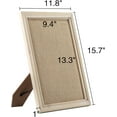 thumbnail image 3 of SOFE Small Linen Desk Bulletin Board, 12"×16" Decorative Pin Board Wood Framed with Stand, Tabletop Vision Photo Display Picture Board for Living Room Bedroom, Country Style, 3 of 8