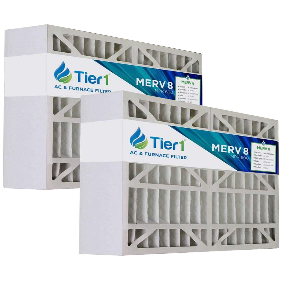 6 Pack Tier1 22x22x2 Dust and Pollen Merv 8 Replacement AC Furnace Air Filter 