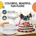 thumbnail image 5 of Exquisite 600 Ct White 9" Plastic Party Plates 350 GSM Heavy Duty Disposable Plate Sets, 5 of 7