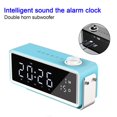 thumbnail image 4 of Digital 5.0 Alarm Clocks Speaker USB Rechargable Sound LED Screen Multi-Function 6D Subwoofer Kids Bedroom Living room and home Azul BLESIY Relojes de alarma, 4 of 8