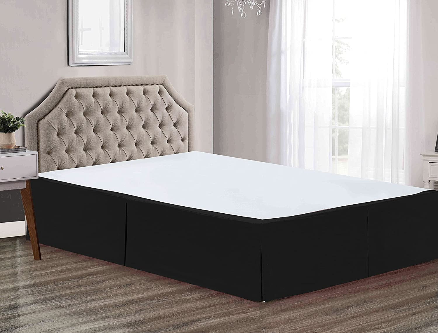 All American Collection New Super Soft Solid Brushed Microfiber 14" Pleated Bed Skirt/ Dust Ruffle