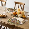 thumbnail image 5 of Birdhouse Round Braided Placemats Set of 8, Country Farmhouse Bird Sunflowers Berry Pumpkin Maple Leaf Heat Insulation Place Mats Washable Non-Slip Table Mats for Kitchen Dining Party, 15 Inches, 5 of 9