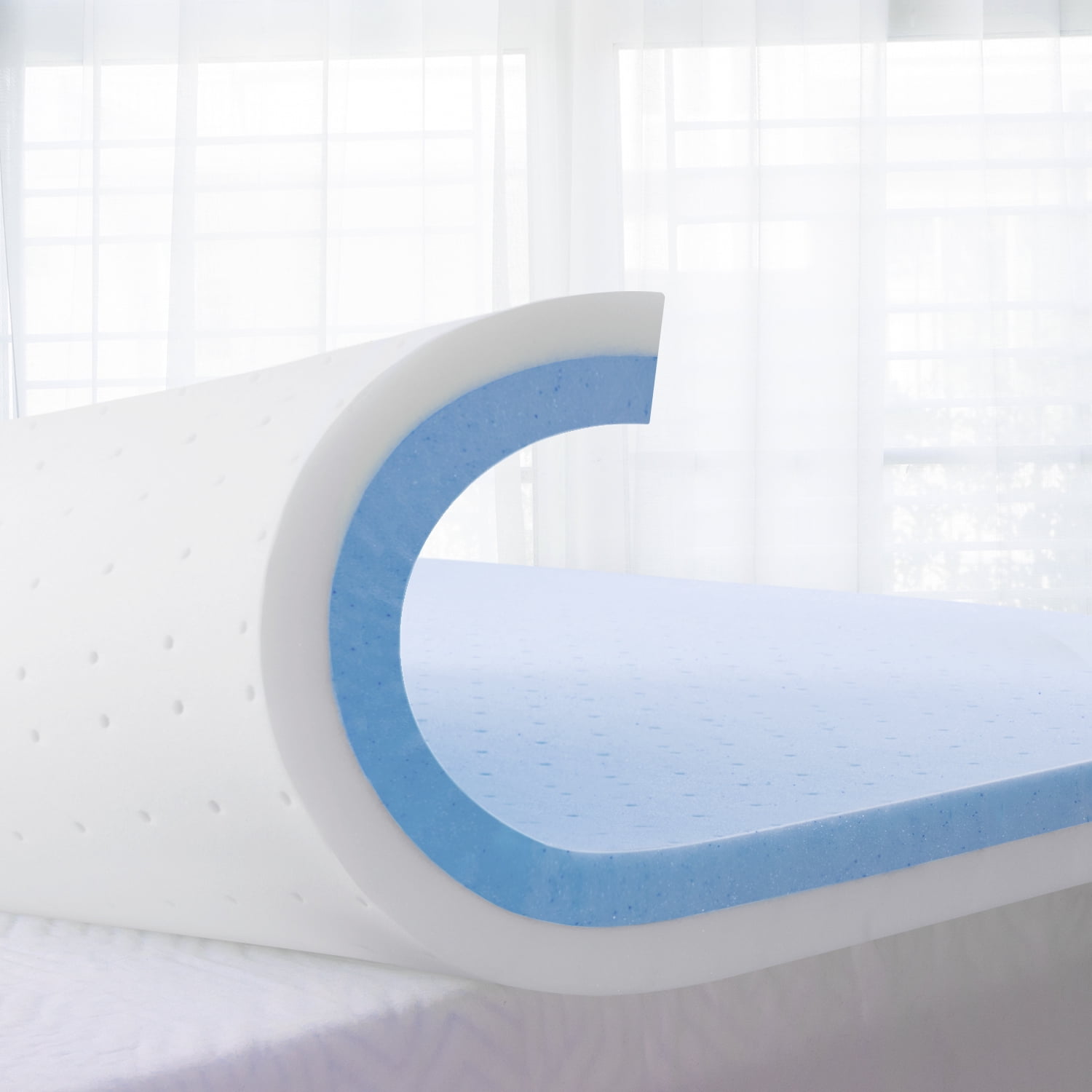 BedStory 3 inch Full Size Memory Foam Cool Gel Mattress Topper