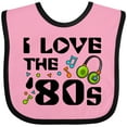 thumbnail image 3 of Inktastic I Love the '80s-musical notes Boys or Girls Baby Bib, 3 of 4