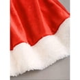 thumbnail image 4 of Vestido Navideño Santa Claus para Mujer 3 Pzas Terciopelo Rojo con Cinturón y Sombrero, Talla L, 4 of 7