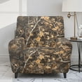 thumbnail image 2 of FUIALDOLG 4-Pieces Recliner Sofa Covers Brown Hunting Camo Pattern Stretch Reclining Couch Covers for Reclining Chair Sofa Slipcovers Furniture Protector, 2 of 7
