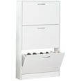 thumbnail image 6 of Ktaxon 3 Drawers Wooden Shoe Cabinet, Entryway Shoe Storage Cabinet Shoe Rack Organizer for Hallway Bedroom Closet Living Room Home Apartment, White, 6 of 9